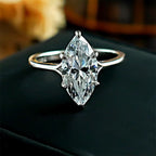 Gold Silver Marquise Cut Cubic Zirconia Copper Adjustable Ring For Women Bulk