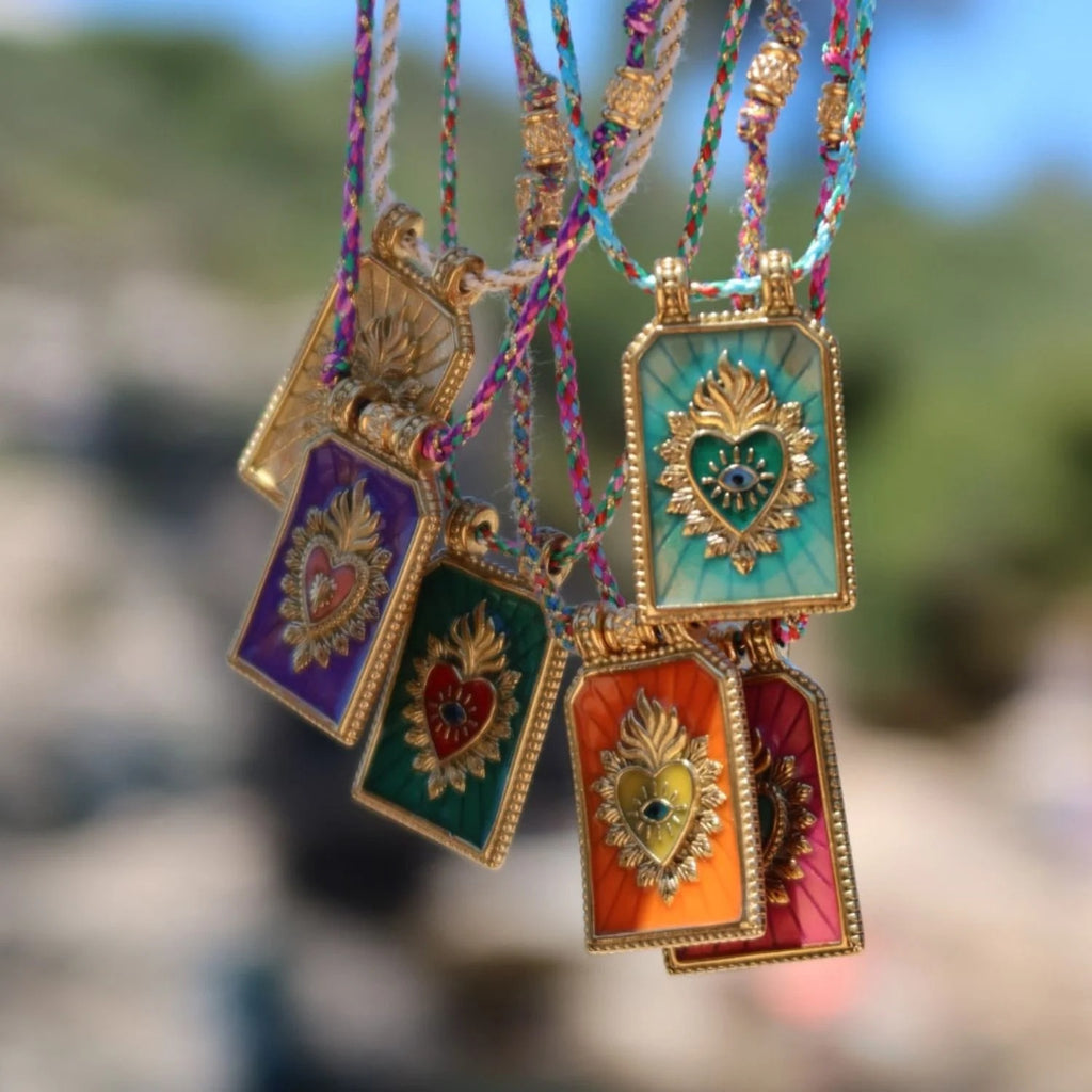 Dual Heat Gold Multi Beads Thread Anti Tarnish Necklace Pendant Bulk