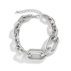 Curb Single Layer Gold Silver Hip Hop Joint Link Chain Necklace Bulk