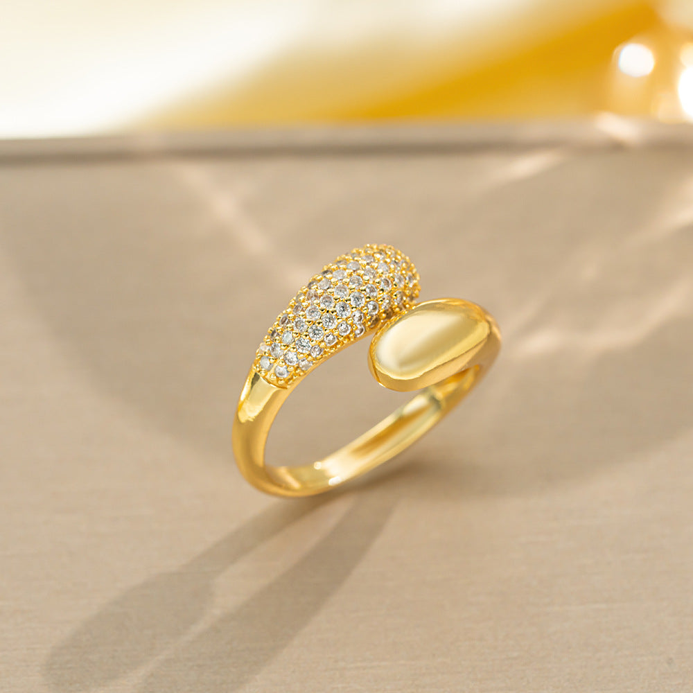 Bulk Wrap Design Gold Silver Plated CZ Copper Adjustable Fancy Ring