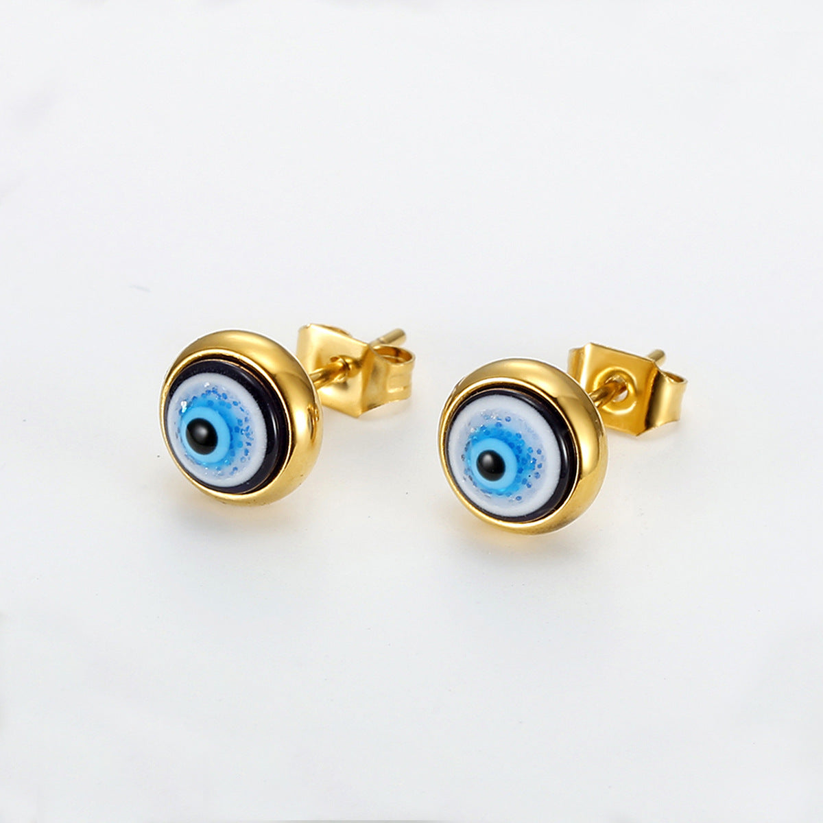 Evil Eye 18K Gold Stainless Steel Anti Tarnish Stud Earring Women Bulk Main image