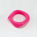 Geometric Red Green Blue Pink Acrylic Glossy Kada Bangle Bracelet Bulk