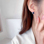 Bulk Square Silver CZ Halo Stud Earrings â€“ Anti Tarnish Copper