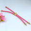 Wholesale Pink Stylish Gold Plated Plain Thread Bracelet For Women