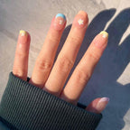 Flower Multi Pink White Finger Nail Pack Of 10 + Extra 14 Women Bulk