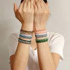 Triple Layer Multicolor Beads Adjustable Layer Stackable Bracelet Bulk