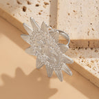 Star Sun Face 18K Gold Silver Big Free Size Ring For Women Bulk