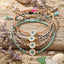 Multi Color Trendy Evil Eye Gold Beads Fabric Bracelet For Women Bulk