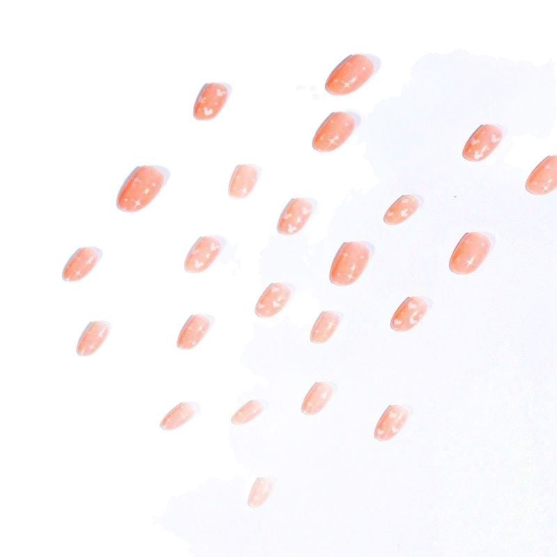 Heart Star Baby Pink Finger Nail Pack Of 10 + Extra 14 For Women Bulk
