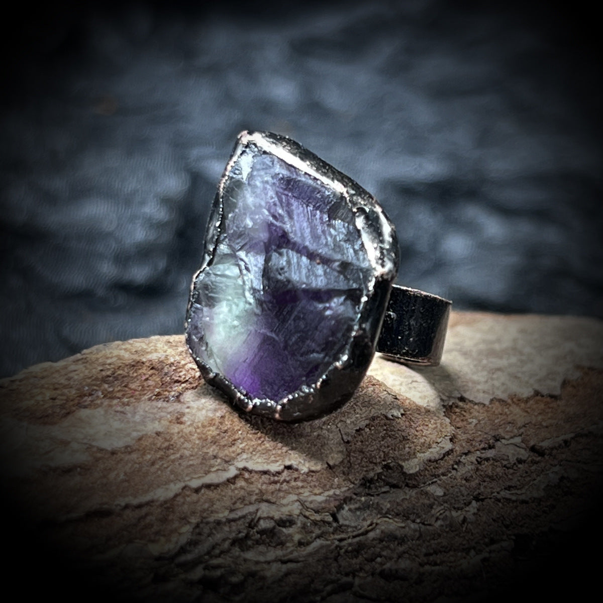 Rows Tone Black Gemstone Crystal Adjustable Ring For Women Bulk