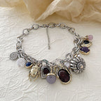 Various Charm 18K Gold Silver Pearl Quartz Chunky Necklace Chain Bulk