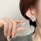 Heart 18K Gold Silver CZ Anti Tarnish Stud Earring Pair Bulk