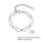 Gold Silver Heart Plain Anti Tarnish Stainless Steel Women Bulk