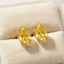 Multi Color Oval Gold Cubic Zirconia Copper Drop Earrings For Women Bulk
