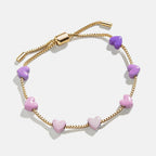 Heart Love 18K Gold Anti Tarnish Adjustable Bracelet For Women Bulk