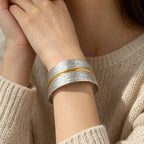 Silver Gold Textured Dual Tone Anti Tarnish Copper Cuff & Kada Women Bulk