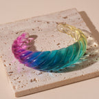 Rope Acrylic Rainbow Transparent Cuff Bracelet For Women Bulk