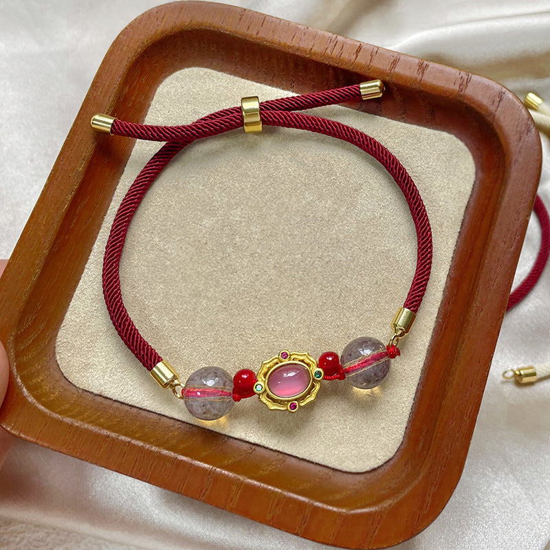 Wholesale Blue Brown Green Stylish Gold Plated Plain Thread Bracelet Secondary image
