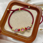Wholesale Blue Brown Green Stylish Gold Plated Plain Thread Bracelet