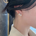 18K Gold Plated Cubic Zirconia Anti Tarnish Ear Cuff Earring Bulk