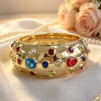 Designer Multi Color Enamel Gold Rhinestone Copper Cuff & Kadan Bulk
