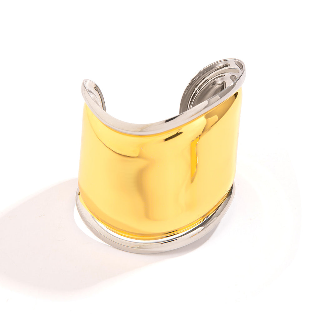 Glossy Wave Gold Silver Plated Anti Tarnish Cuff Kada Bracelet Bulk
