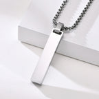 Roman Number Bar Id Gold Black Silver Atique Stainless Steel Popcorn Pendant Chain For Men