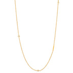 Initial Alphabets Letters 18K Gold Cubic Zirconia Stainless Steel Anti Tarnish Necklace For Women