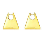 Triangle 18K Gold Silver Anti Tarnish Hoop Earring For Women Bulk