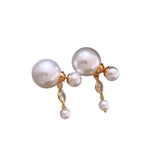 Pearl CZ 18K Gold White Anti Tarnish Stud Drop Earring Bulk