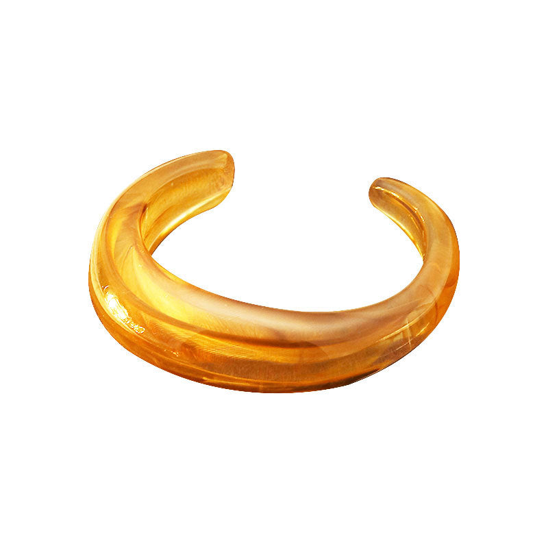 Acrylic White Orange Brown Cuff Kada Bracelet For Women Bulk