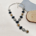 Multi Gemstones Resin 18K Gold Long Y Necklace For Women Bulk