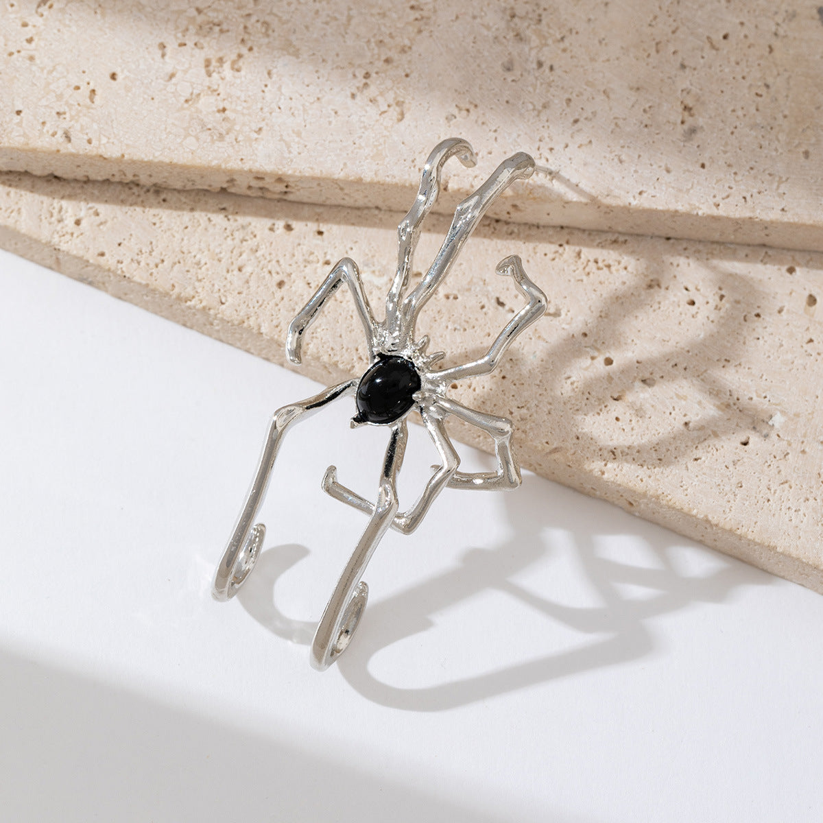Gothic Spider Design Gold Silver Plated CZ Single Ear Cuff Earrings Bulk