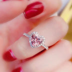 Love Heart Solitaire CZ Silver Anti Tarnish Free Size Ring Bulk