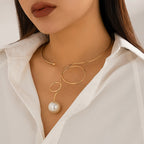 Bow Pearl 18K Gold Hasli Choker Necklace For Women Bulk