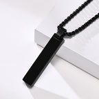 Roman Number Bar Id Gold Black Silver Atique Stainless Steel Popcorn Pendant Chain For Men