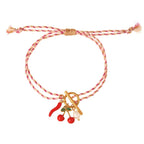 Multi Color Charms Gold Plated Beads Stainless Steel Bracelet Bulk