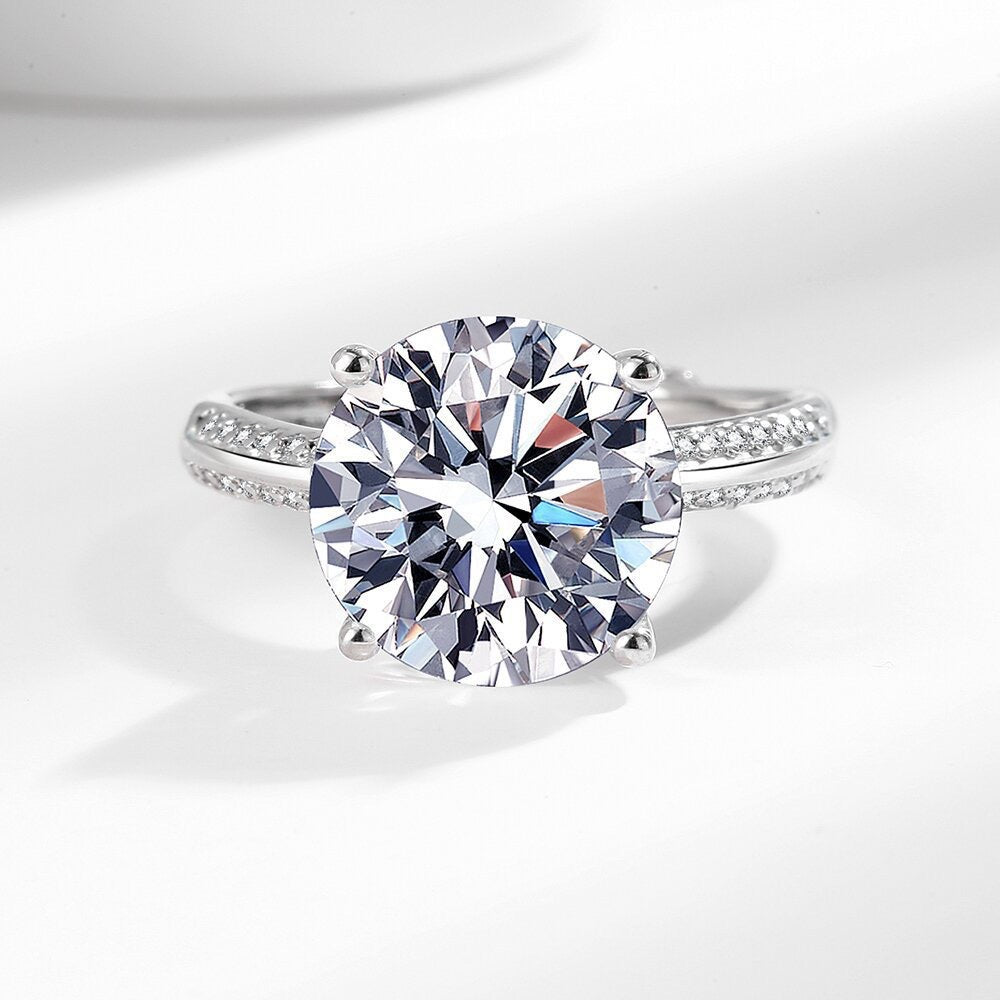 Solitaire Silver Cubic Zirconia Anti Tarnish Free Size Ring Women Bulk