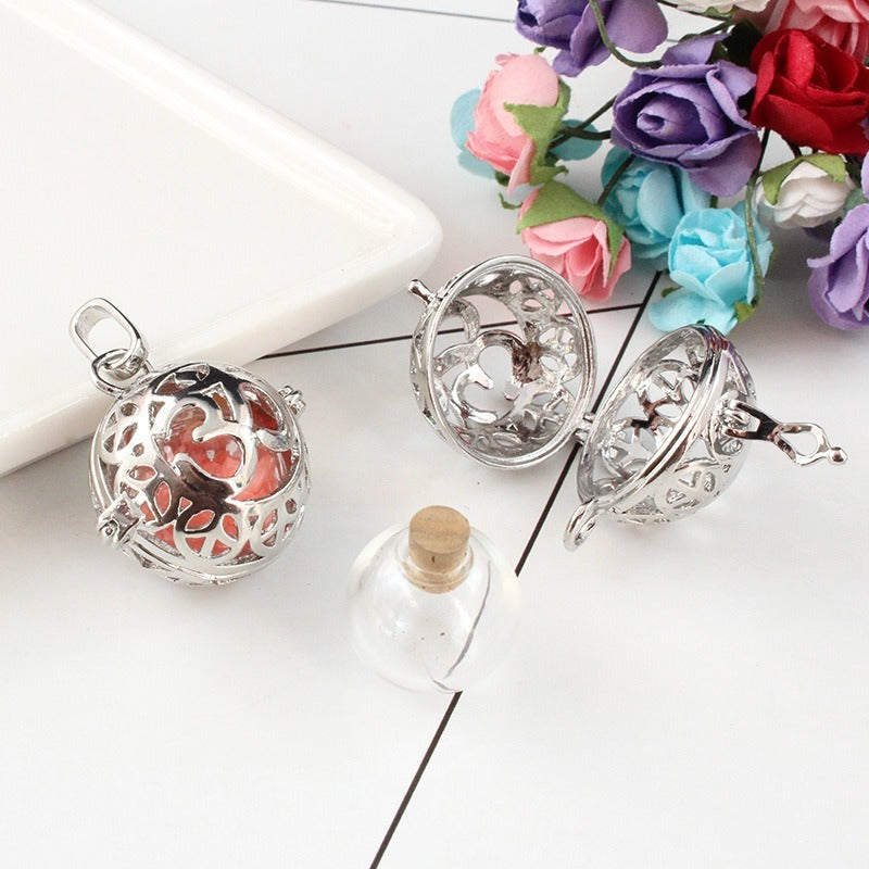Openable Om Symbol Locket Silver Plated Pendant Chain For Women Bulk