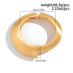 Matte Finish Wave 18K Gold Openable Kada Bracelet Pack Of 4 Women Bulk