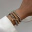 Heart Layered Dual Tone Elastic Stretchable Gold Silver Bracelet Bulk
