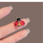 Yellow Red Bee Gold Cubic Zirconia Copper Anti Tarnish Brooch Women Bulk