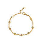 Bulk Multi Twelve Birthstone Gold CZ Stainless Steel Bracelet