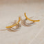 Two Tone Gold Silver Stainless Steel Anti Tarnish Stud Earring Bulk