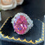 Oval Silver Gemstone Cubic Zirconia Anti Tarnish Adjustable Ring Bulk