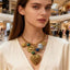 Heart Beads Flower Sun Gold Blue Green Alloy Necklace For Women Bulk