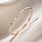 Bulk Square Shape Stone Rose Gold CZ Stainless Steel Cuff & Kada