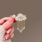 White Cloud Bird Rain Gold Plated Enamel Coppe Brooch For Women Bulk