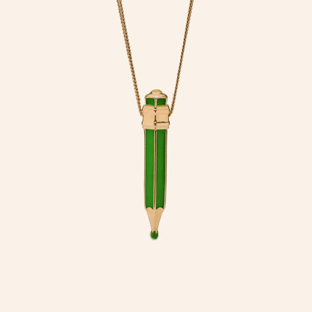 Multi Color Trendy Pencil Style Gold Silver Enamel Copper Necklace Bulk
