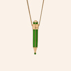 Multi Color Trendy Pencil Style Gold Silver Enamel Copper Necklace Bulk